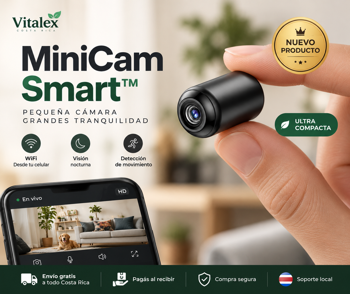 MiniCam Smart cámara WiFi ultra compacta Vitalex Costa Rica