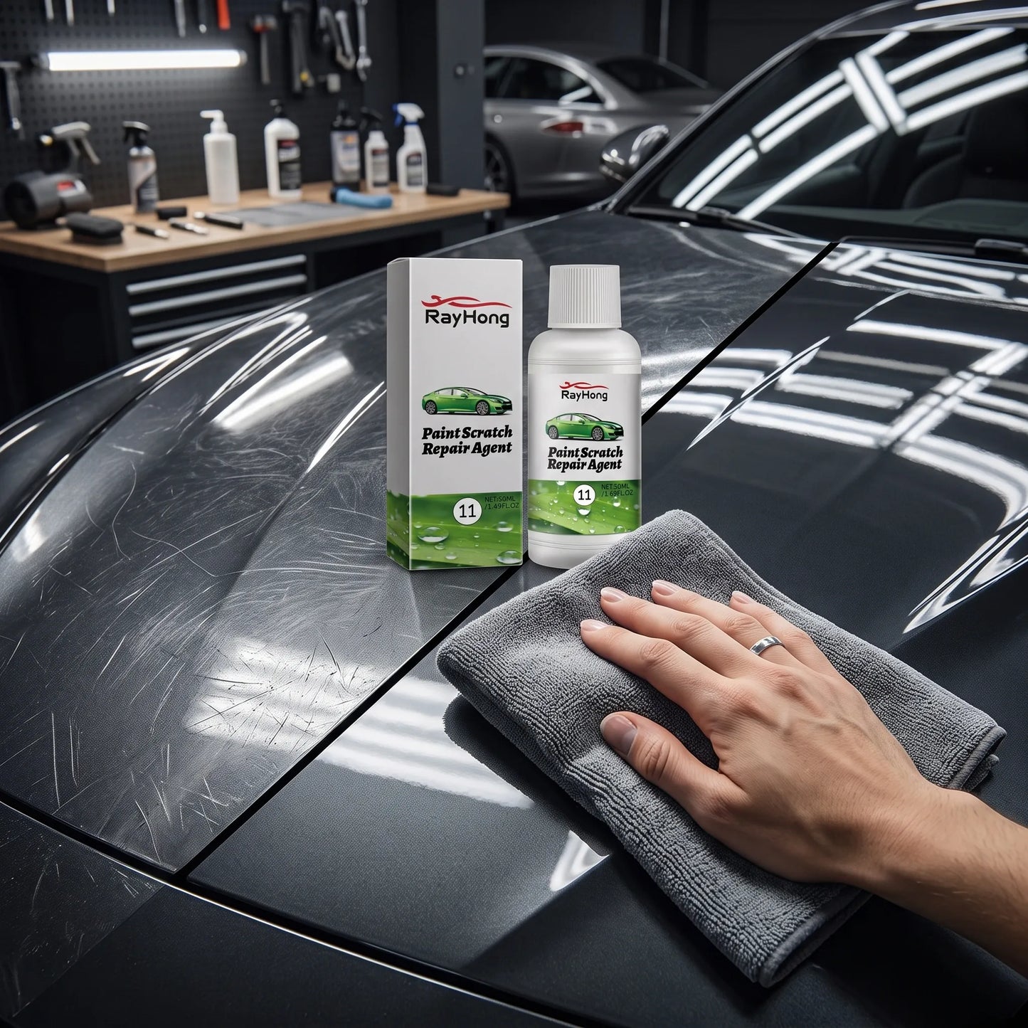 RAYHONG (50ML)— Elimina las Rayaduras y Devuelve el Brillo a Tu Auto
