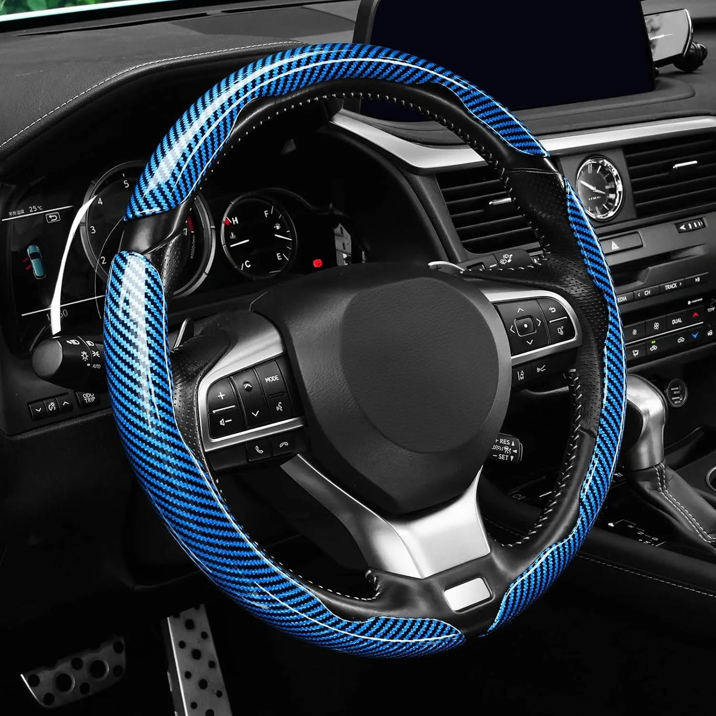 Juego de volante de 3 piezas en fibra de carbono